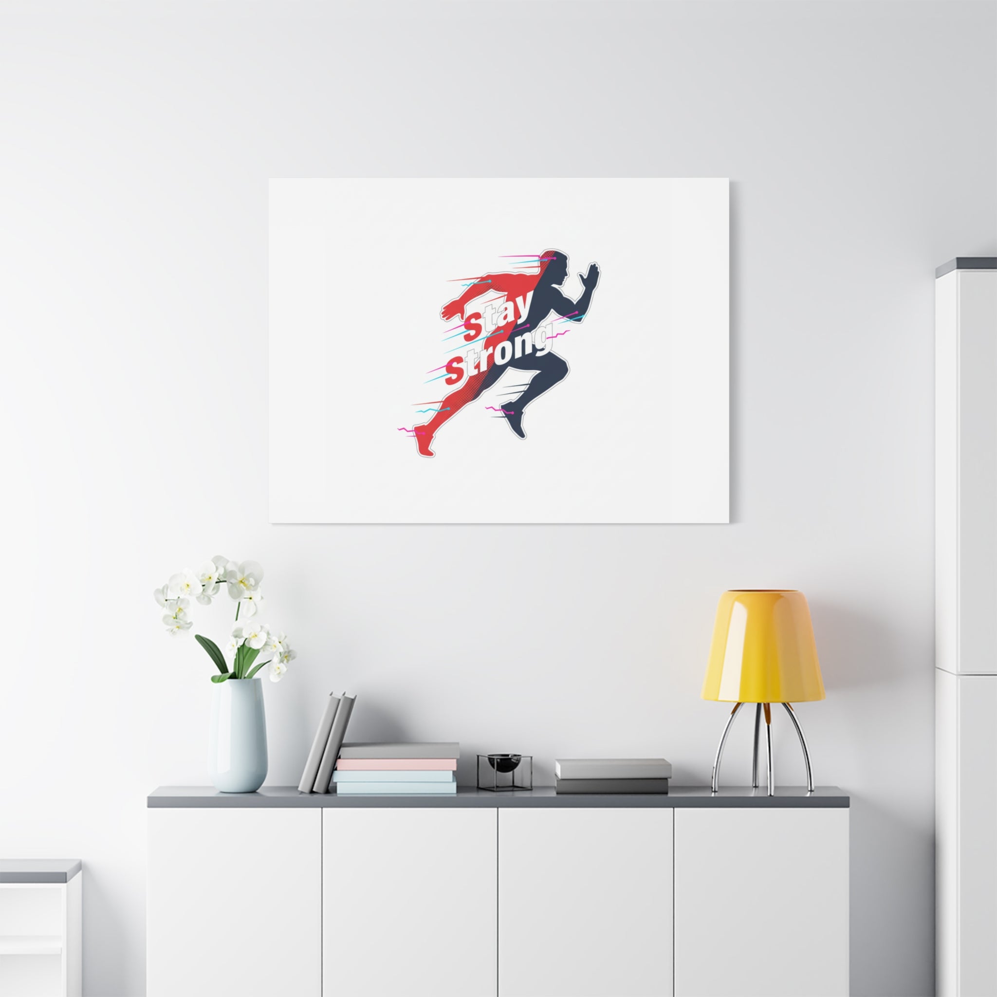 Stay Strong Runner Canvas | Fitness Motivation, Gym Wall Art