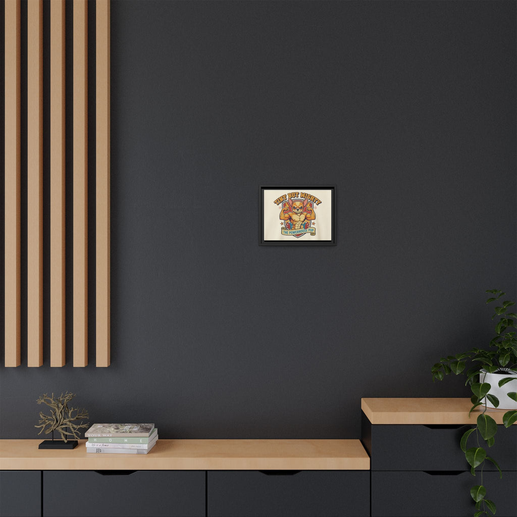Framed Matte Canvas - "Tiny But Mighty: The Powerhouse Pup"