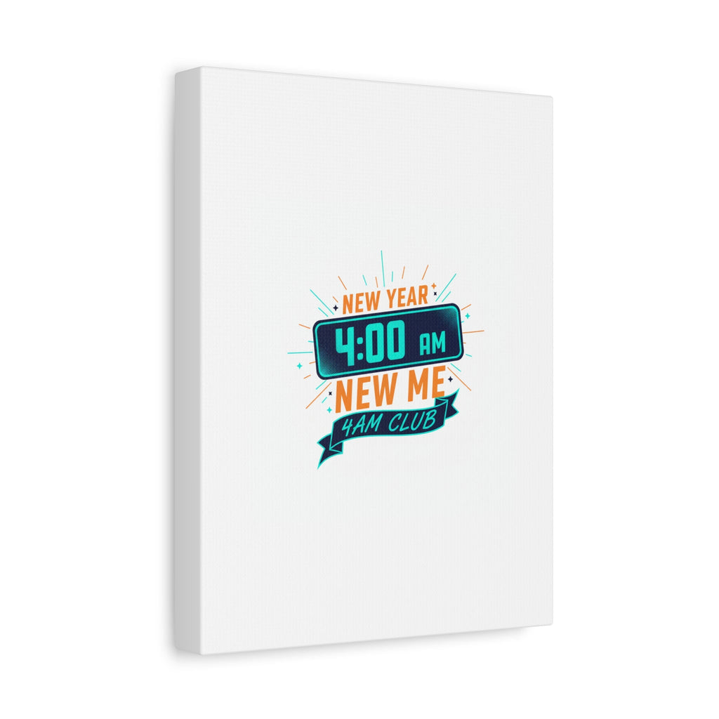 4AM Club New Year Graphic Canvas | Holiday Party Novelty, Festive New Year Decor