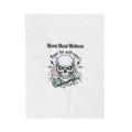 Heavy Metal Wellness Skull Self-Care Blanket | gothic wellness quote