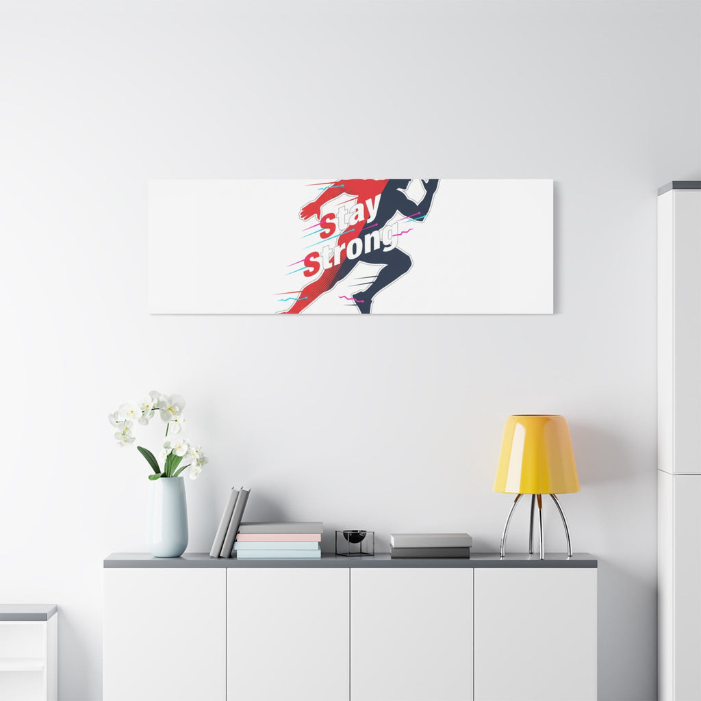 Stay Strong Runner Canvas | Fitness Motivation, Gym Wall Art