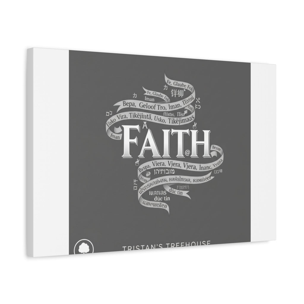 handwritten faith ribbon Canvas | sketch aesthetic, doodle design