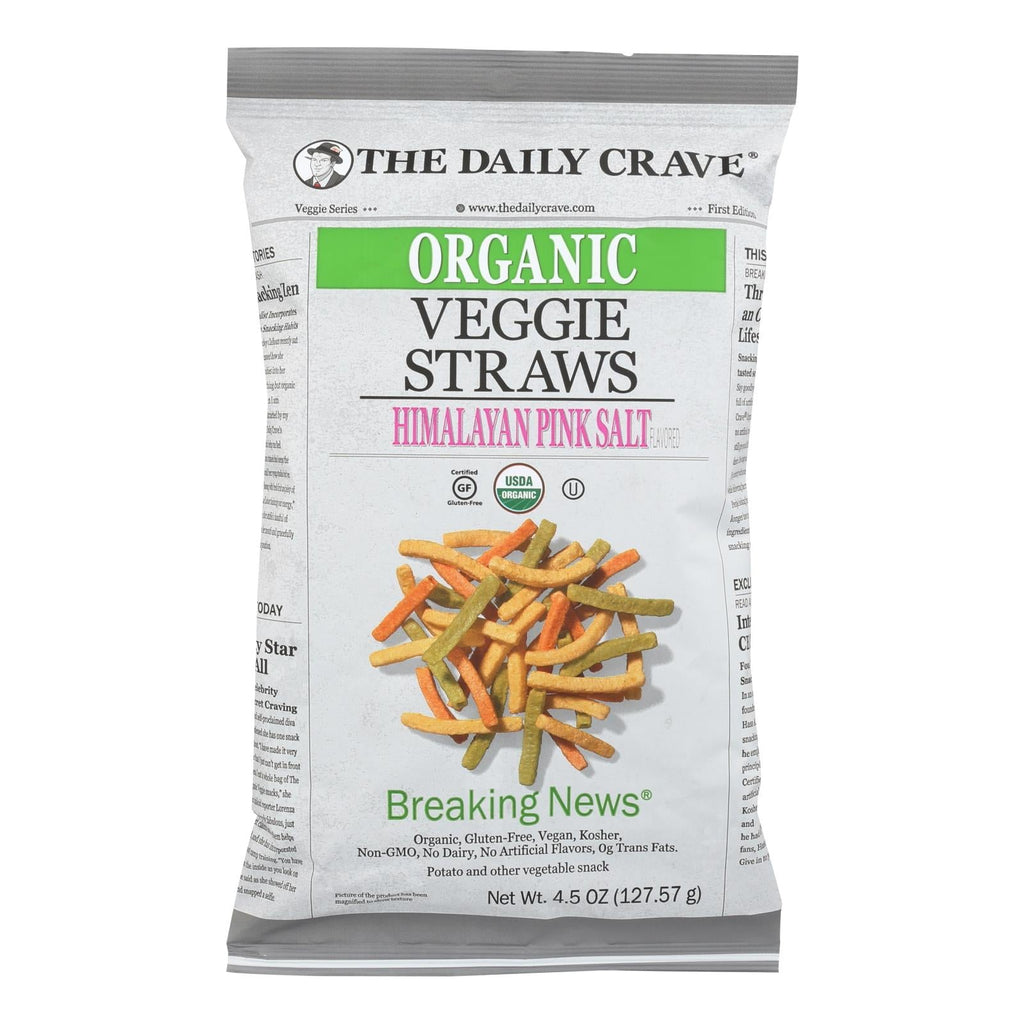 The Daily Crave Veggie Straws Himalaya Pink Salt, Case of 8 (4.5 oz Each)