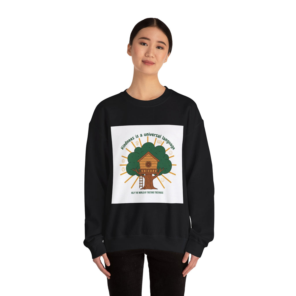 Kindness Treehouse Sweatshirt | eco humor, sustainable living
