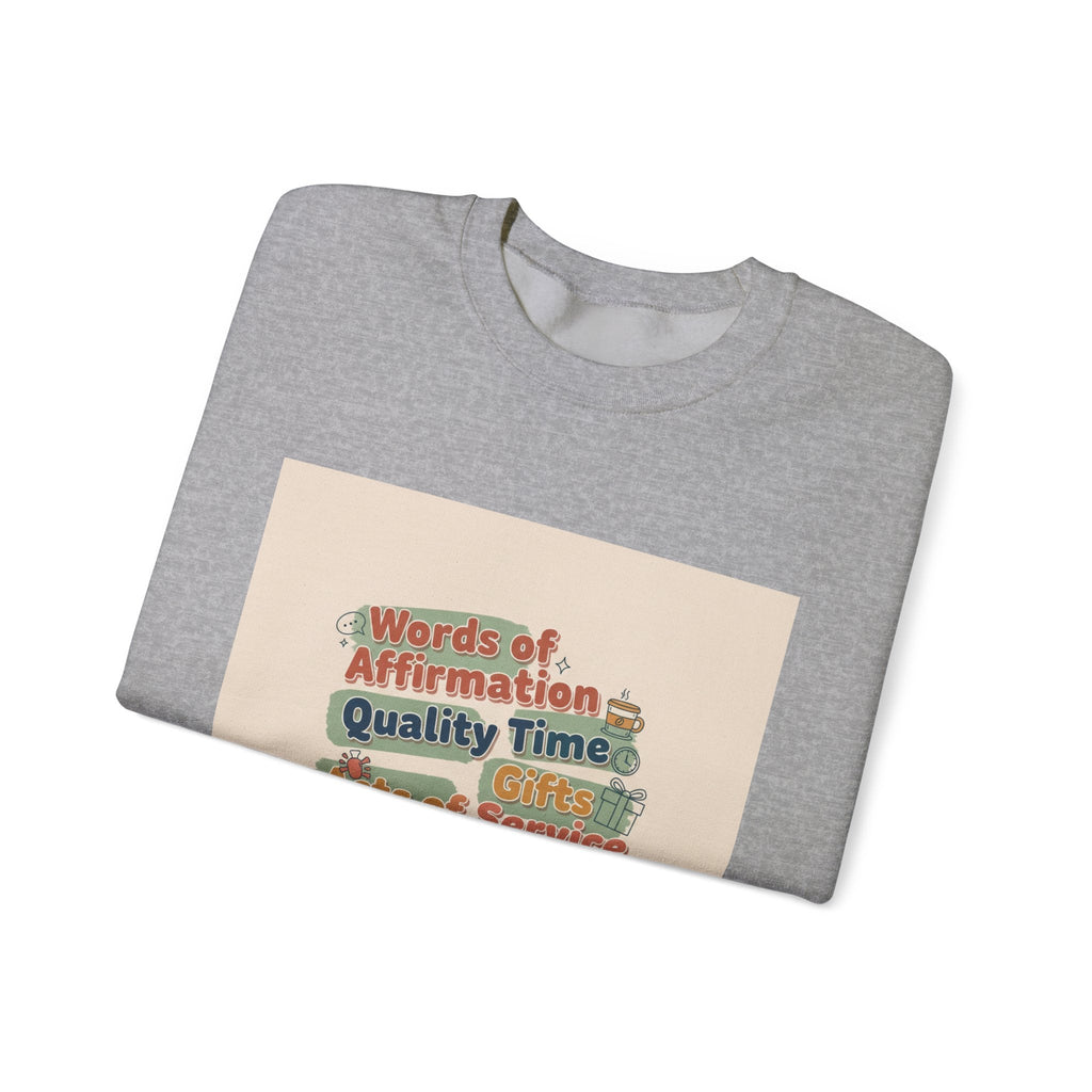 Love Languages Meme Crewneck Sweatshirt | love language meme, relationship humor