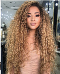 African curly hair curlers with long curly hair