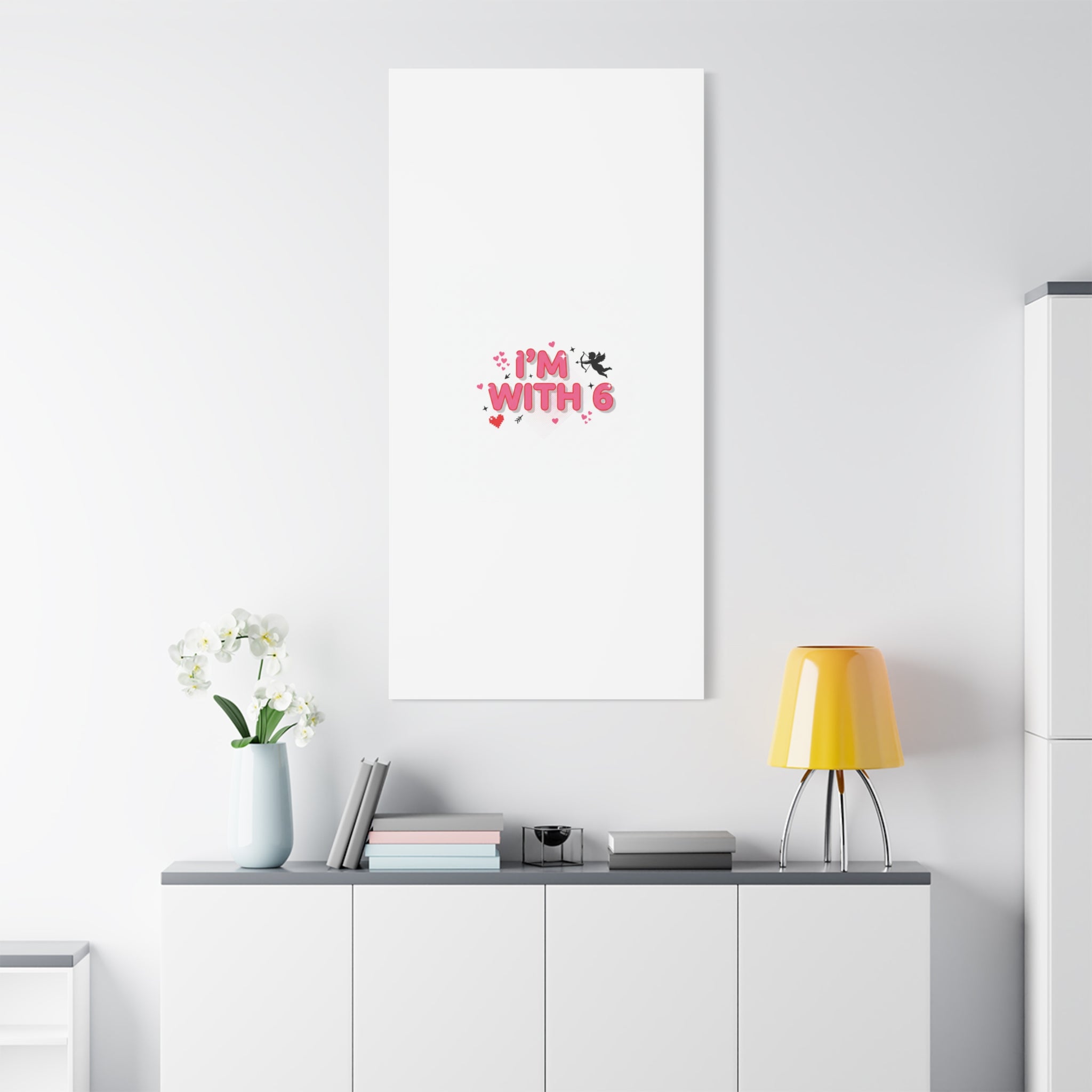 Valentine's 'I with 6 for 7' Meme Matte Canvas Art