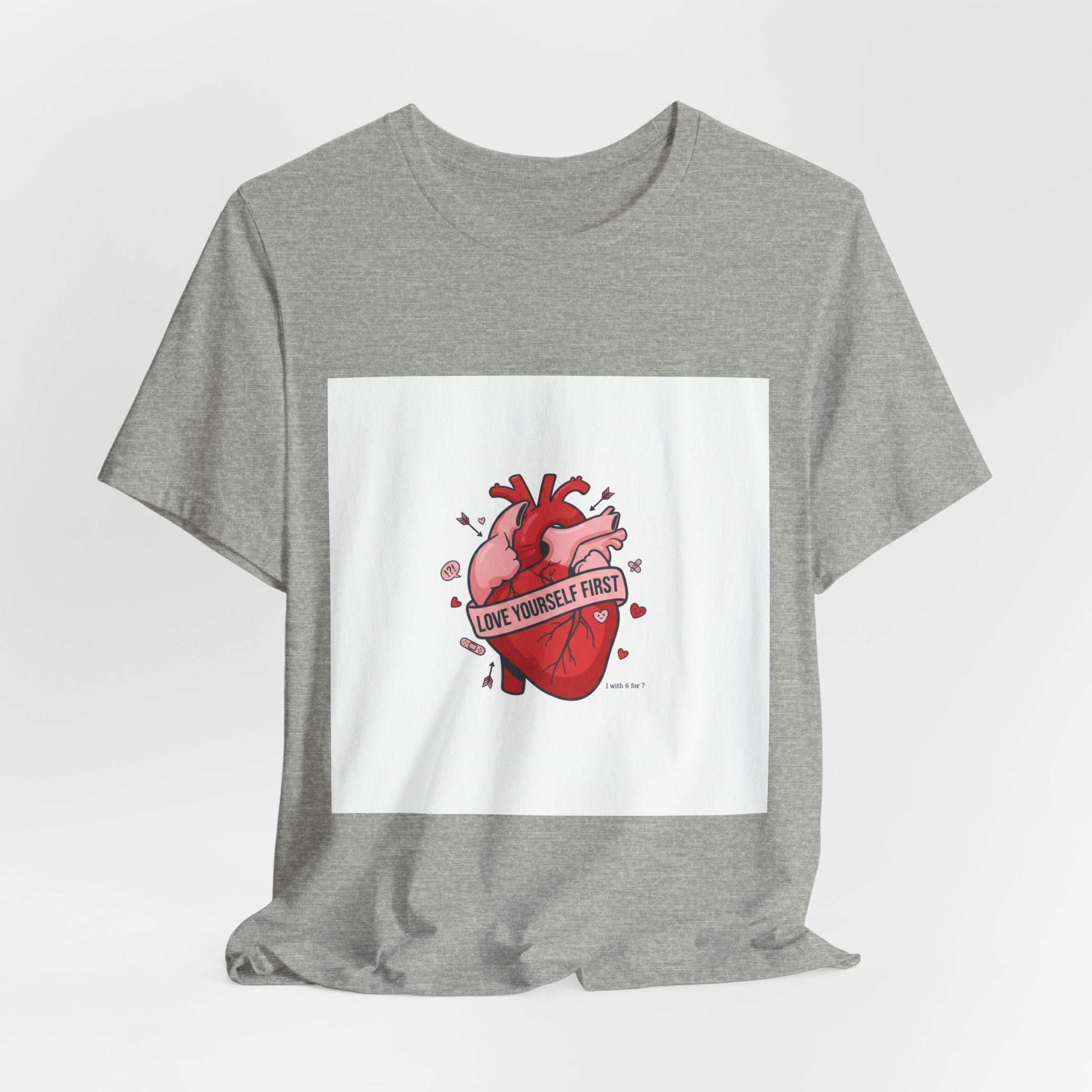 Love Yourself First Tee | anti love graphic, edgy heart shirt