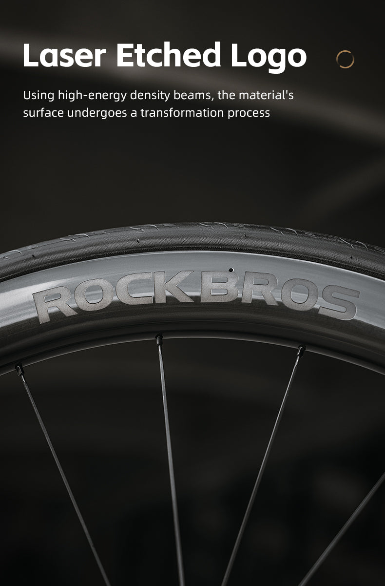 ROCKBROS Road Bike T700 Carbon Fiber Wheelset 50mm Rim Disc Brake Bike Wheels Clincher/Tubeless