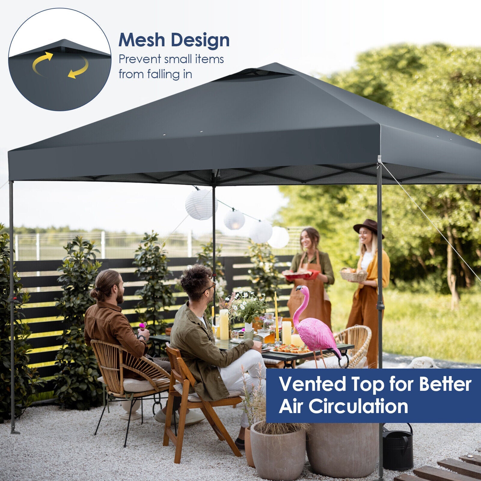 10 x 10 Feet Foldable Outdoor Instant Pop-up Canopy with Carry Bag