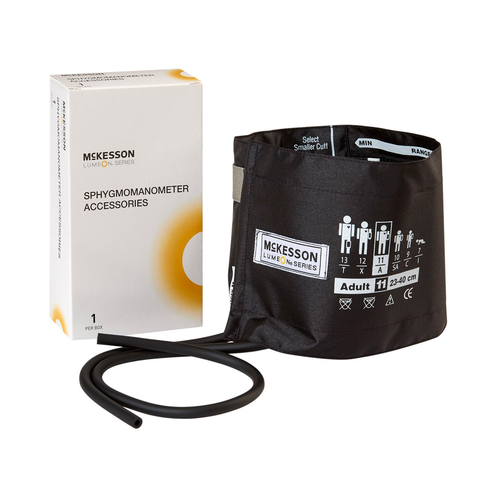 McKesson Lumeon™ Blood Pressure Cuff, 2-Tube Bladder 01-845-11ABK-2GM