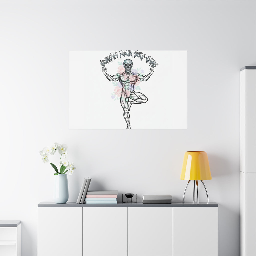 Scream Your Self-Care Canvas | Heavy Metal Wellness, Gothic Wellness Quote