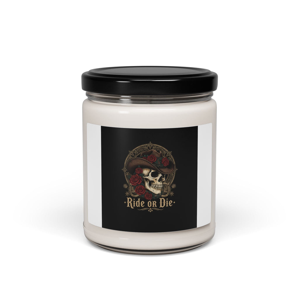 Ride or Die Skull Candle | Western-Gothic, gothic Americana soy candle