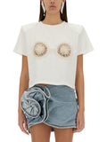 Magda Butrym Women T-Shirt With Crochet Bra