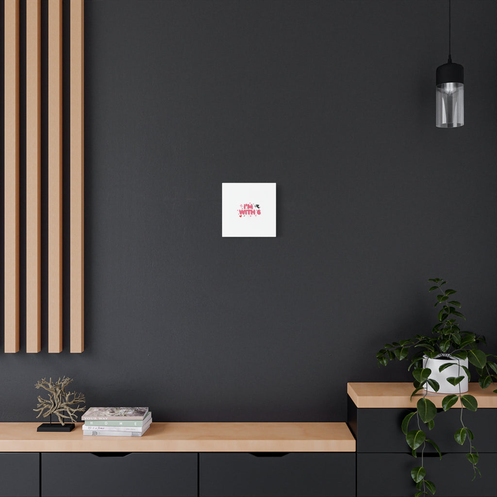 Valentine's 'I with 6 for 7' Meme Matte Canvas Art