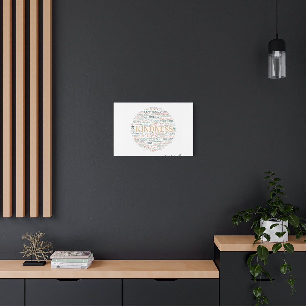 Kindness Word Cloud Canvas | Fresh Start Minimalist Wall Art