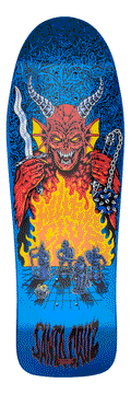 SANTA CRUZ x STRANGER THINGS KNOX HELLFIRE PIT 10.07" SKATEBOARD DECK