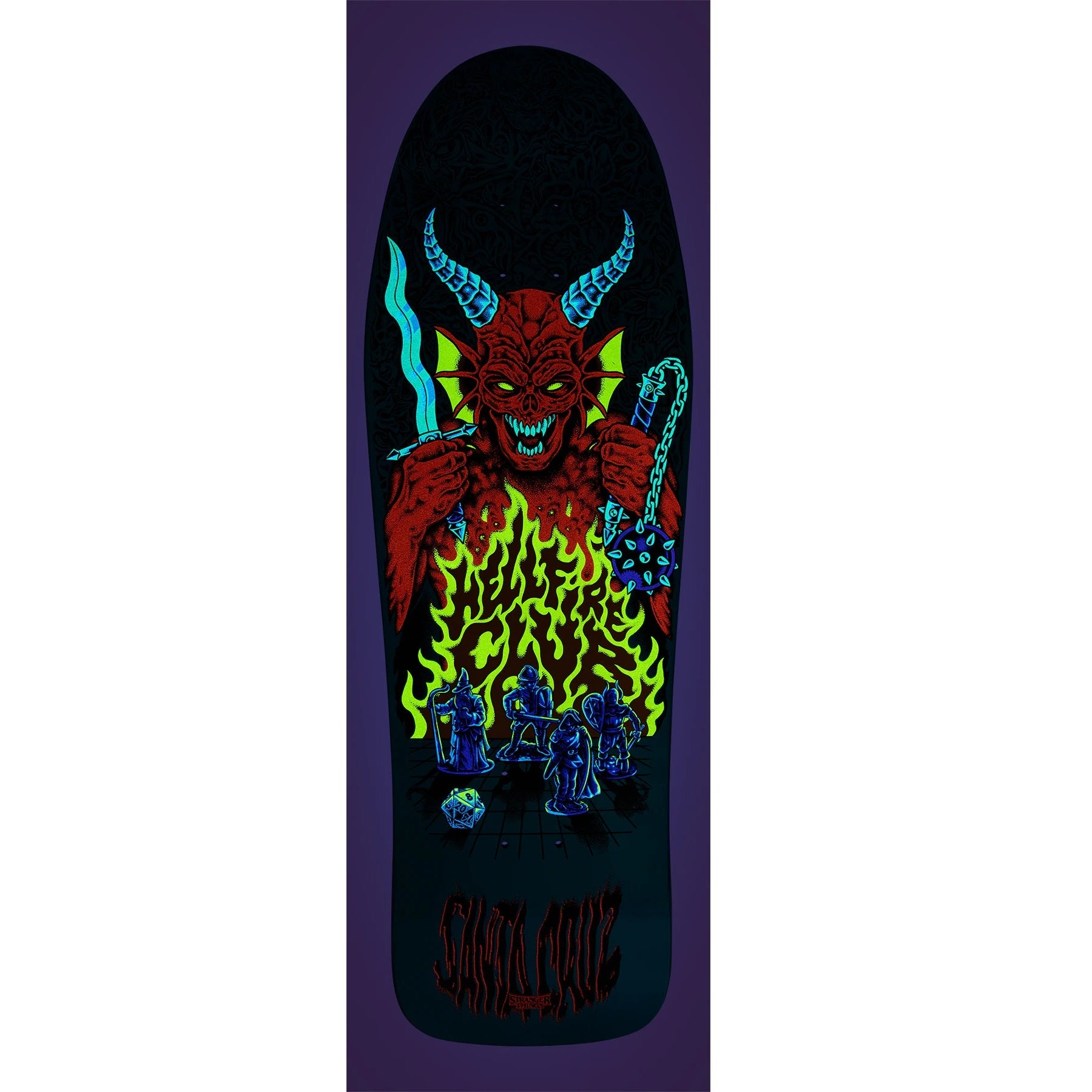 Santa Cruz x Stranger Things Knox Hellfire Pit Skateboard Deck - 10.07″