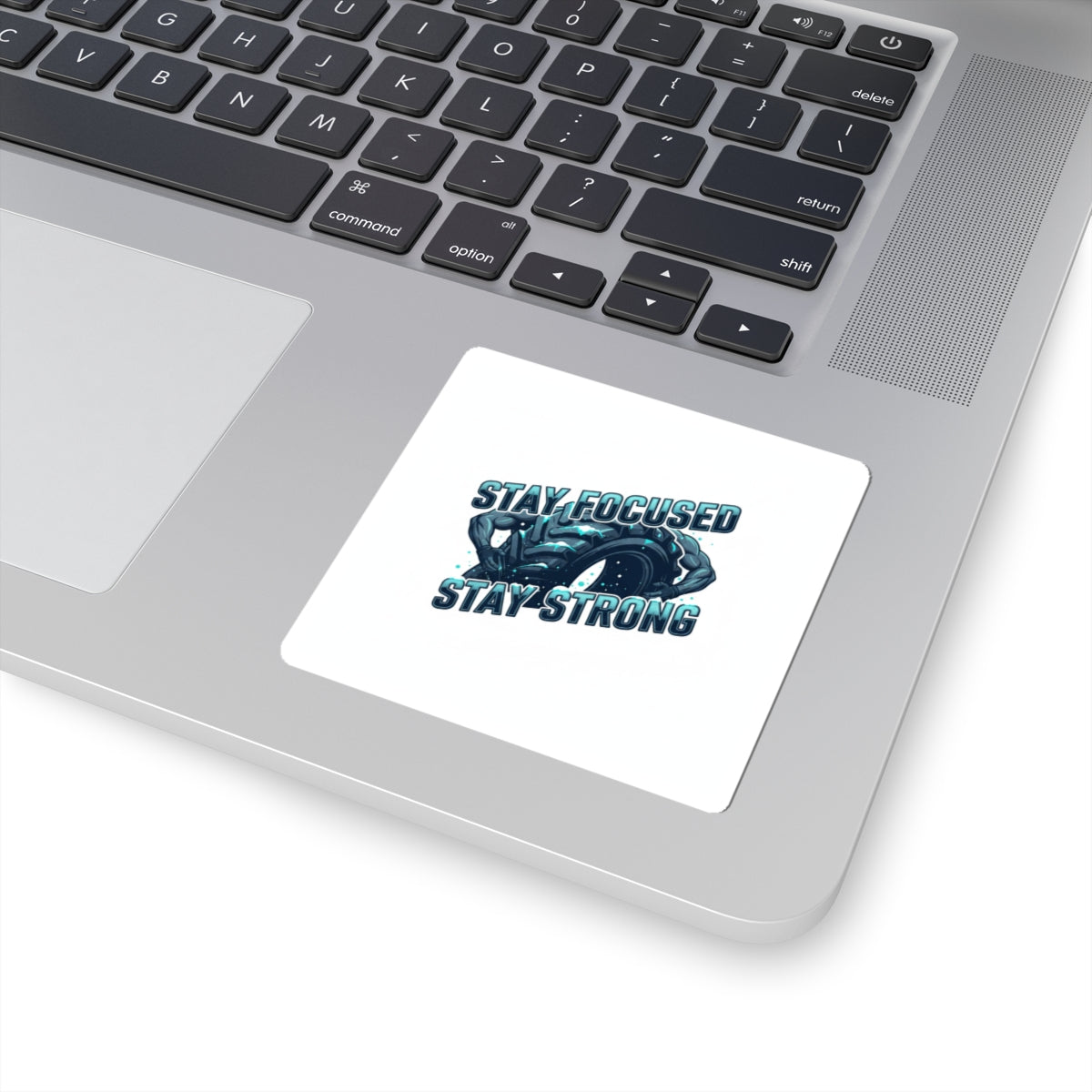 Stay Focused Stay Strong Sticker | winter workout, gym motivation