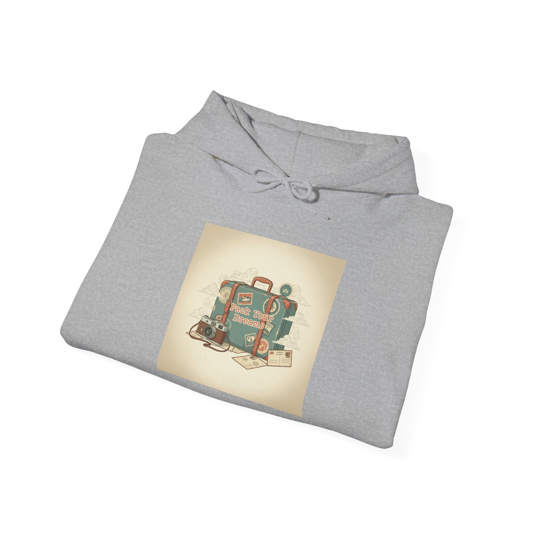 Vintage Passport Stamp Travel Hoodie | retro travel, wanderlust design