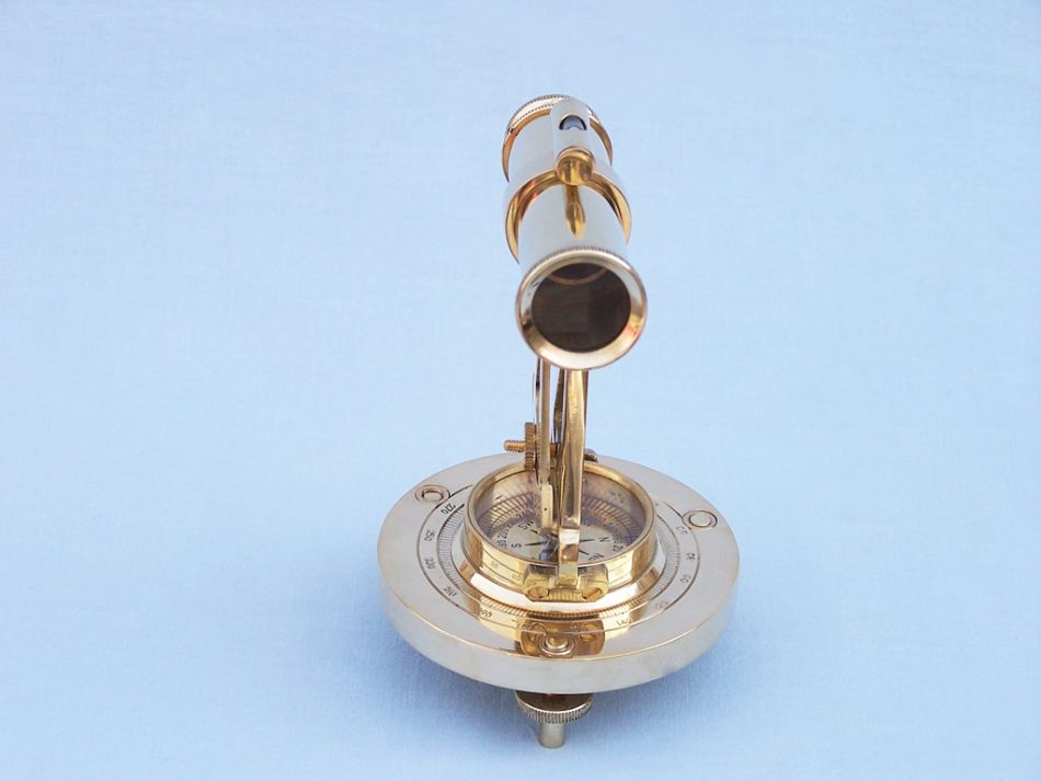 Solid Brass Alidade Compass 7""