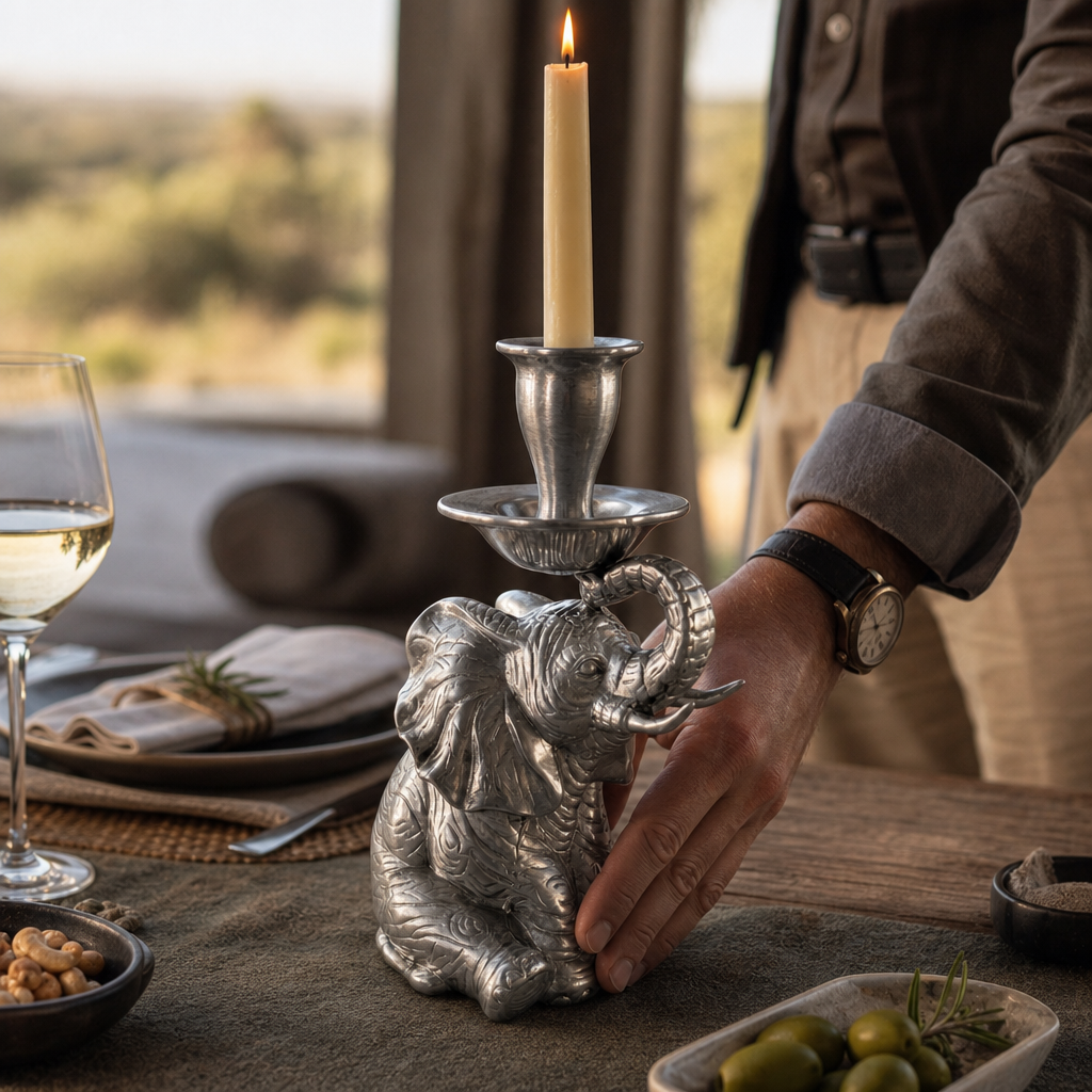 Elephant Taper Candle Holder