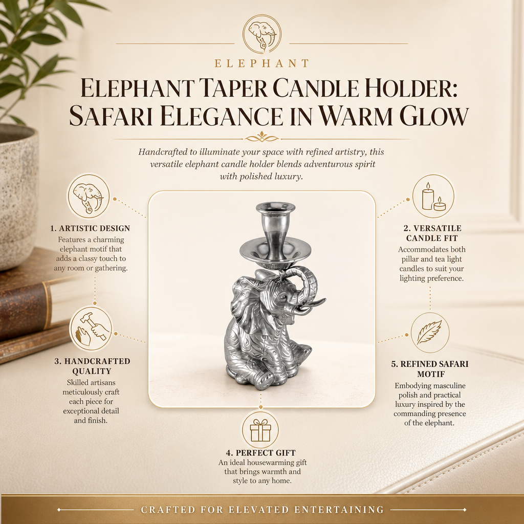 Elephant Taper Candle Holder