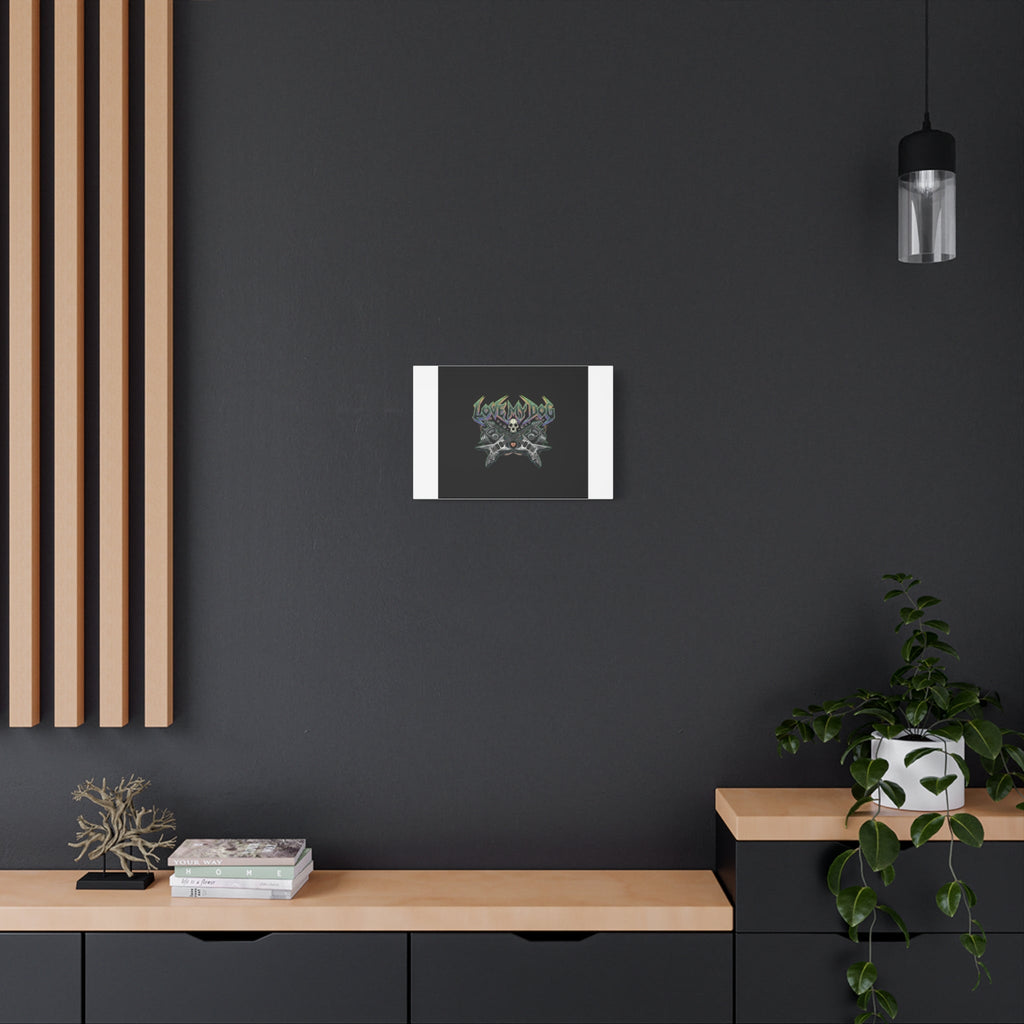 Love My Dog metal font Canvas | gothic wellness quote, edgy self-care merch