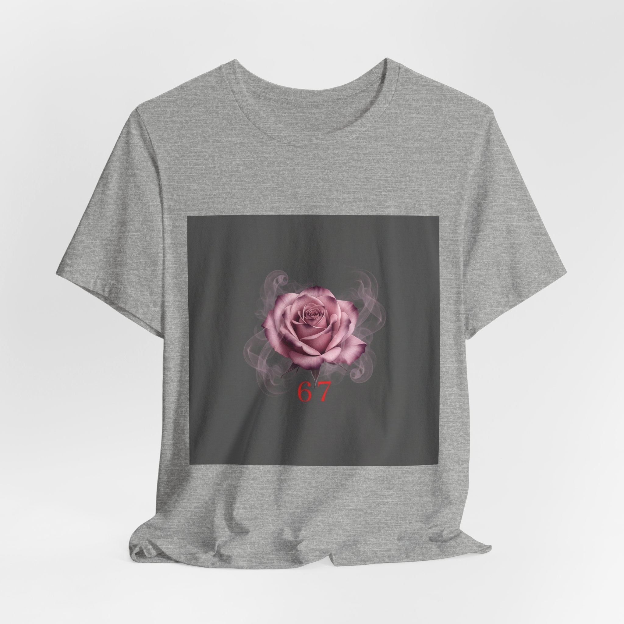 6 7 Rose Smoke Tee | Viral Valentine's Gothic Rose Shirt | 6 7 Meaning Dark Romance