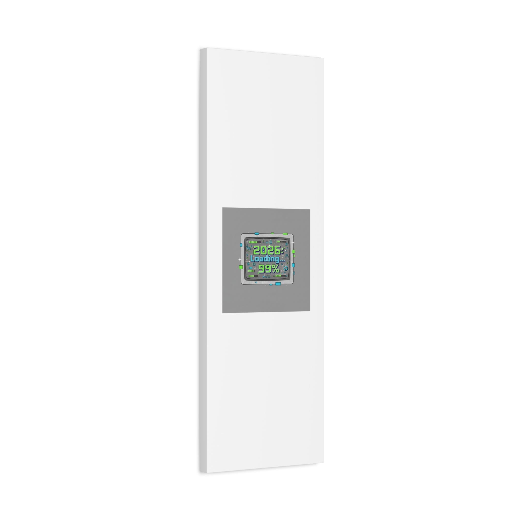 2026 Loading 99% Canvas | NYE countdown, retro system interface
