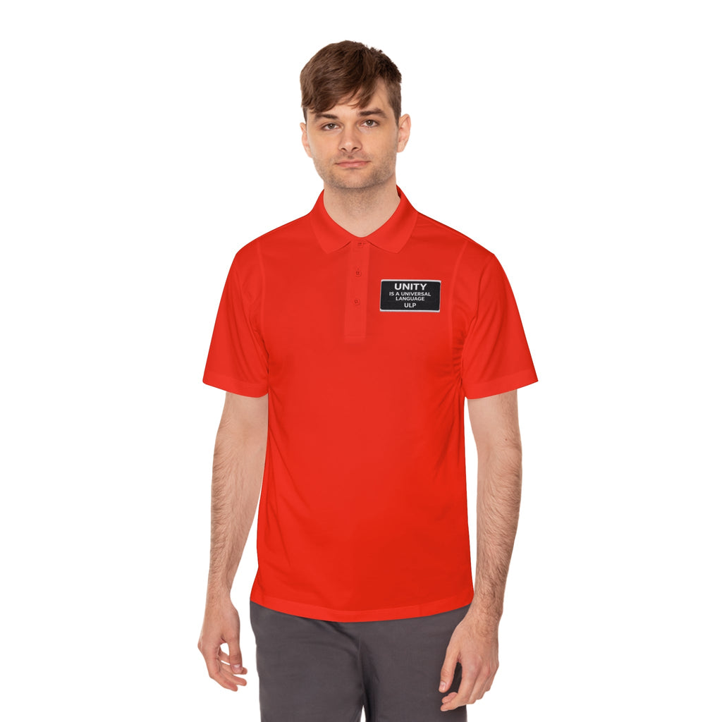 Unity & Strength Men’s Sport Polo — Small “UNITY” Patch Chest Logo