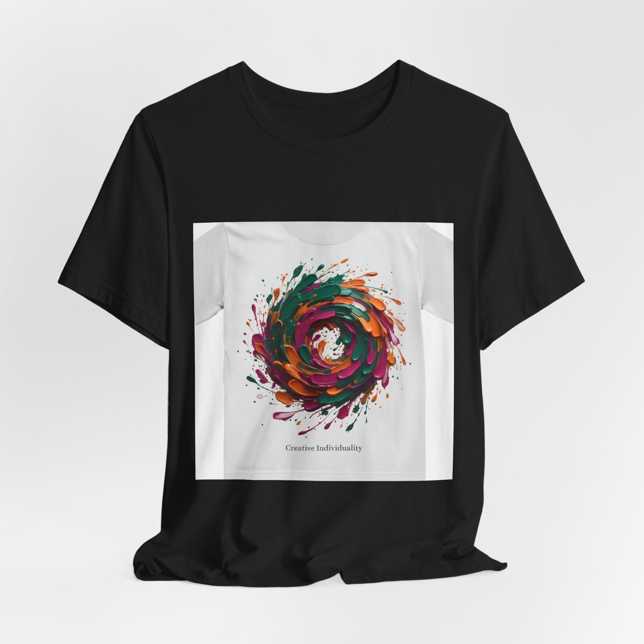 Abstract Floral Swirl Tee | Painterly Brushstroke Apparel, Artsy Graphic Design