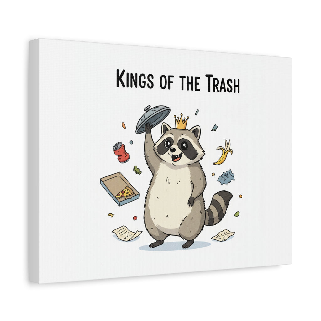 Kings of the Trash Canvas, Raccoon Doodle | Trash Panda, Goofy Critter Art
