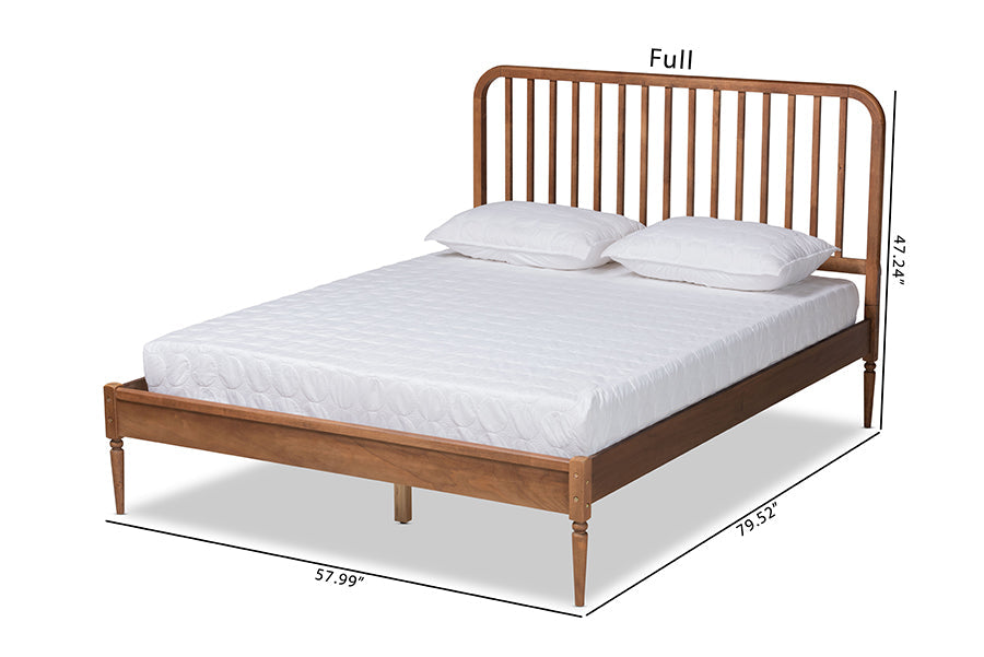 Baxton Studio Neilan Modern and Contemporary Walnut Brown Finished Wood King Size Platform Bed