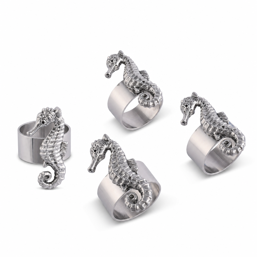Sea Horse Napkin Rings - set of 4