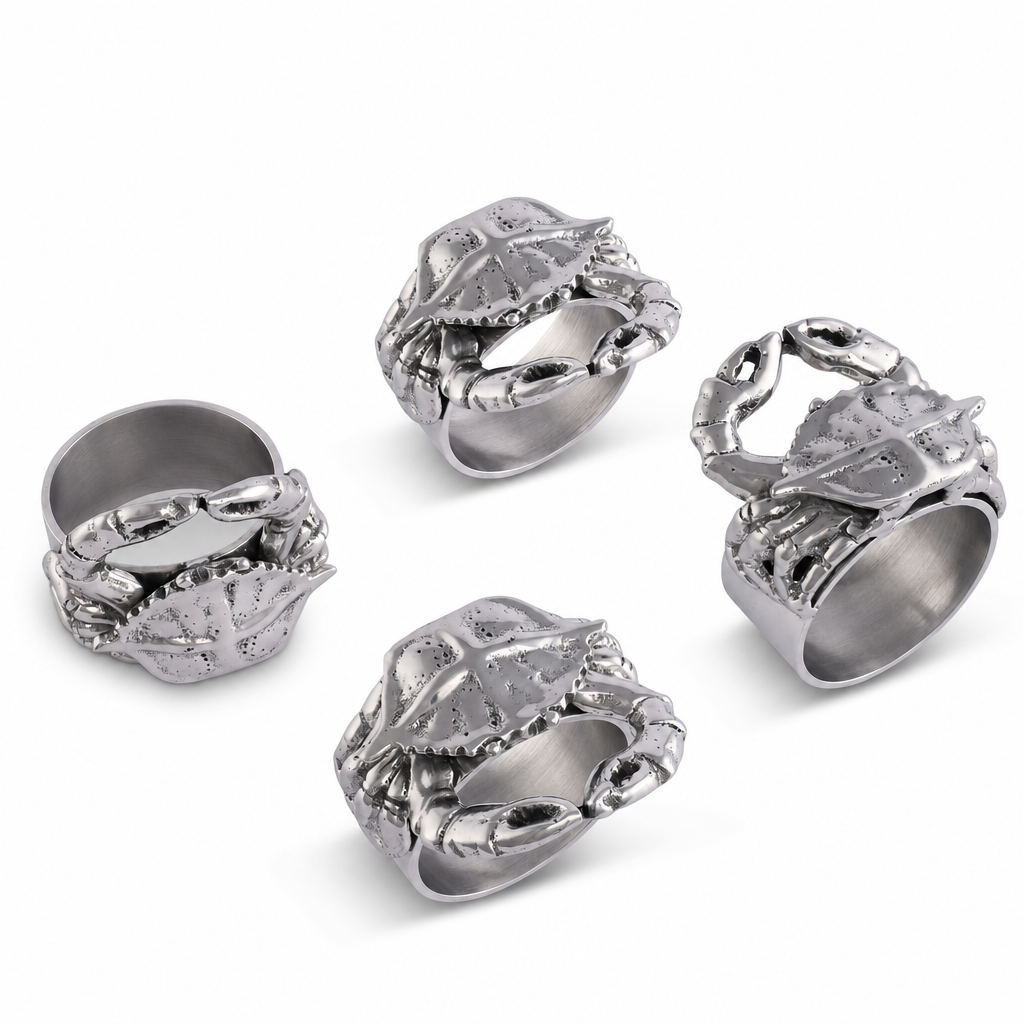 Crab Napkin Rings - set of 4