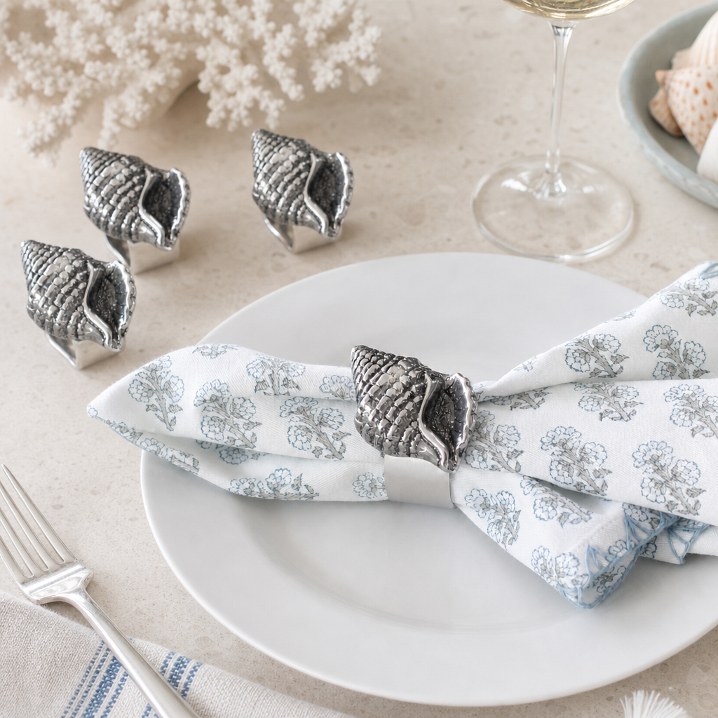 Sea Shell Napkin Rings - set of 4