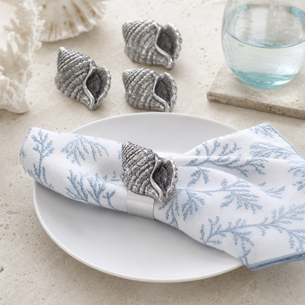 Sea Shell Napkin Rings - set of 4