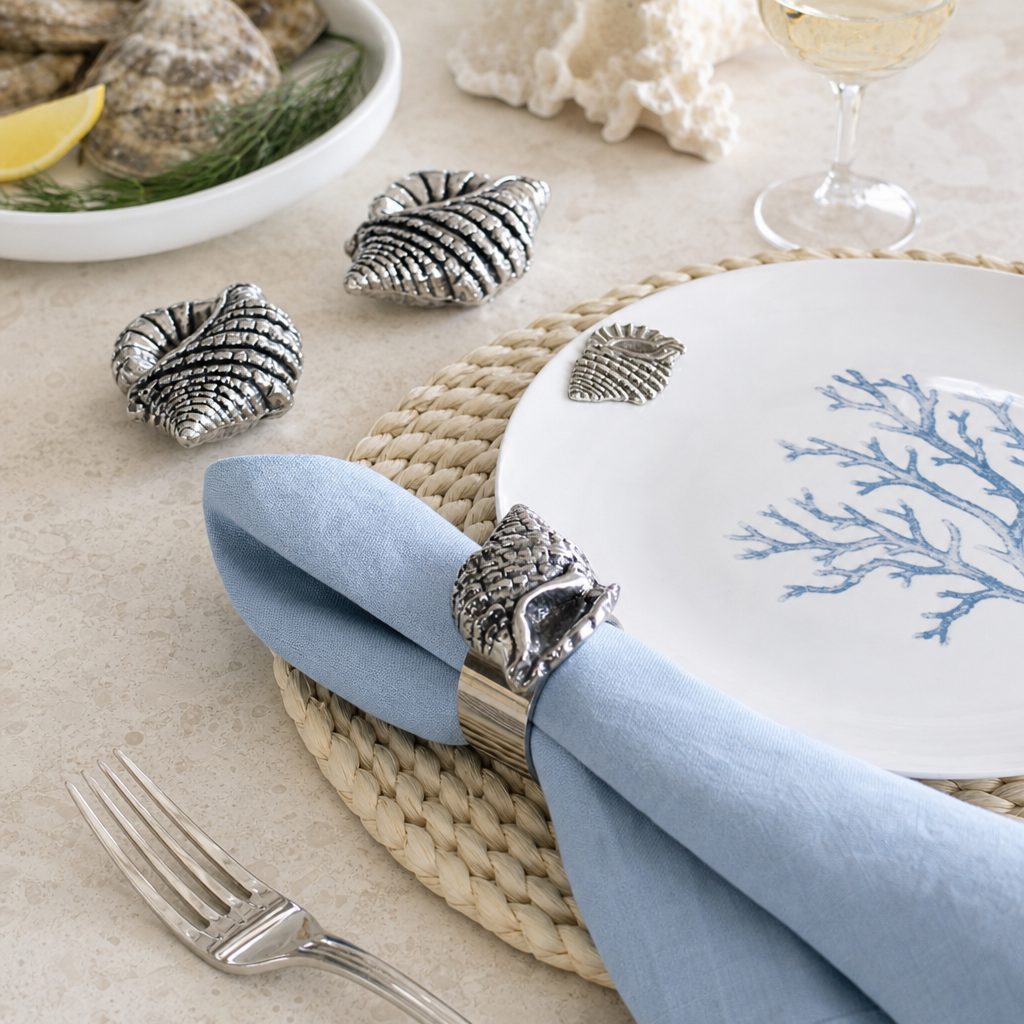 Sea Shell Napkin Rings - set of 4