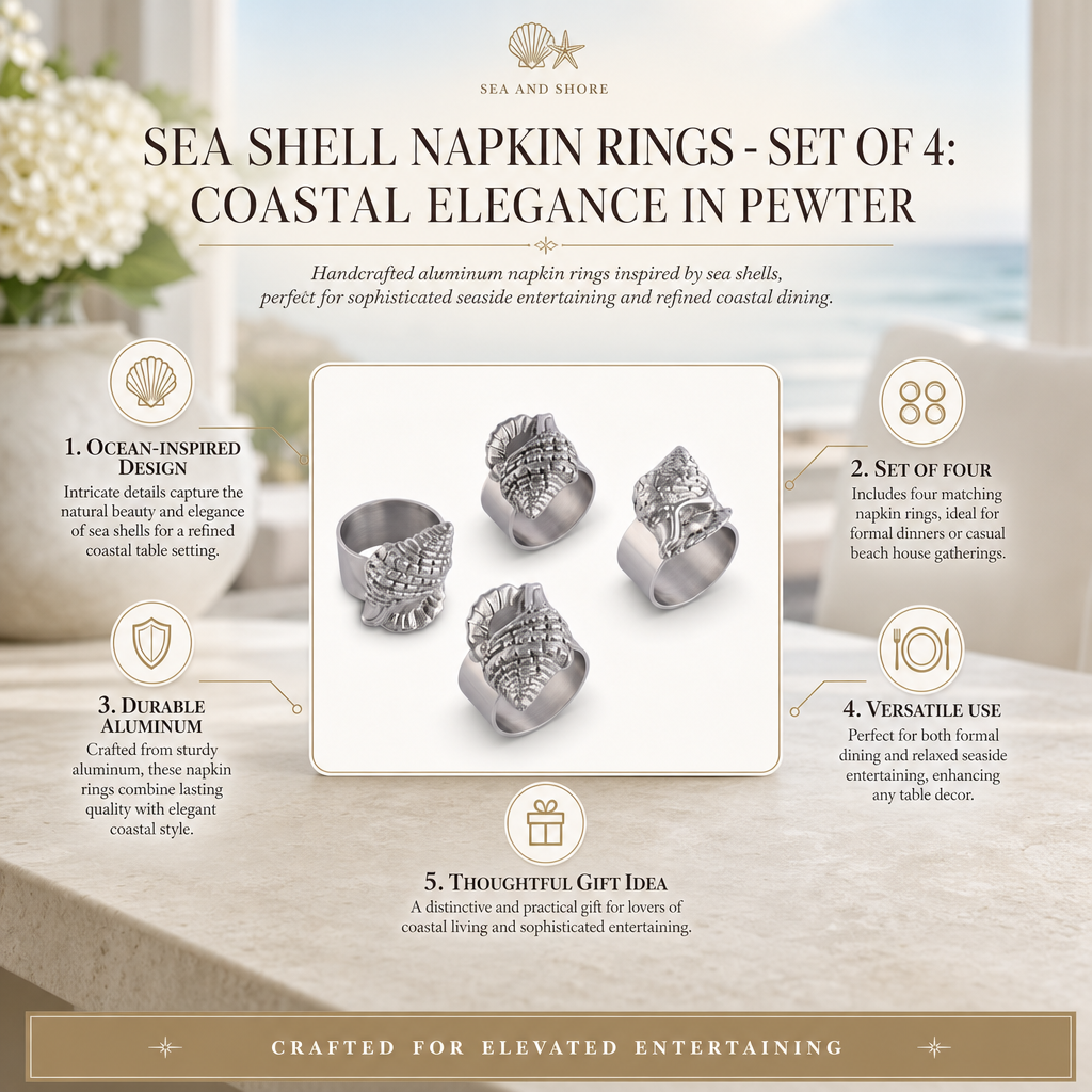 Sea Shell Napkin Rings - set of 4