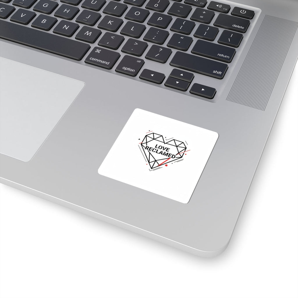 Love Reclaimed Geometric Heart Sticker | Minimalist Punk Heart, Modern Heart Design