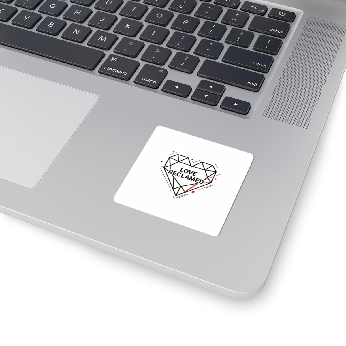Love Reclaimed Geometric Heart Sticker | Minimalist Punk Heart, Modern Heart Design
