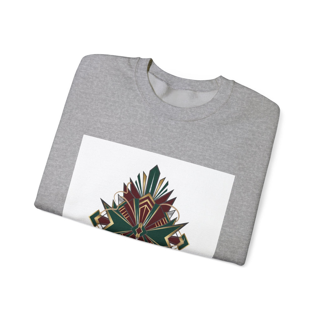 Dark Geometric Crest Crewneck | Gothic Occult Art Sweatshirt