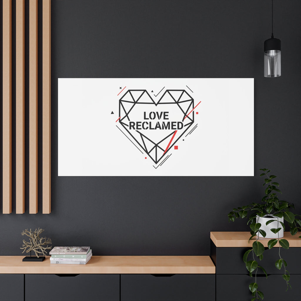 Love Reclaimed Canvas | modern heart design, minimalist love icon