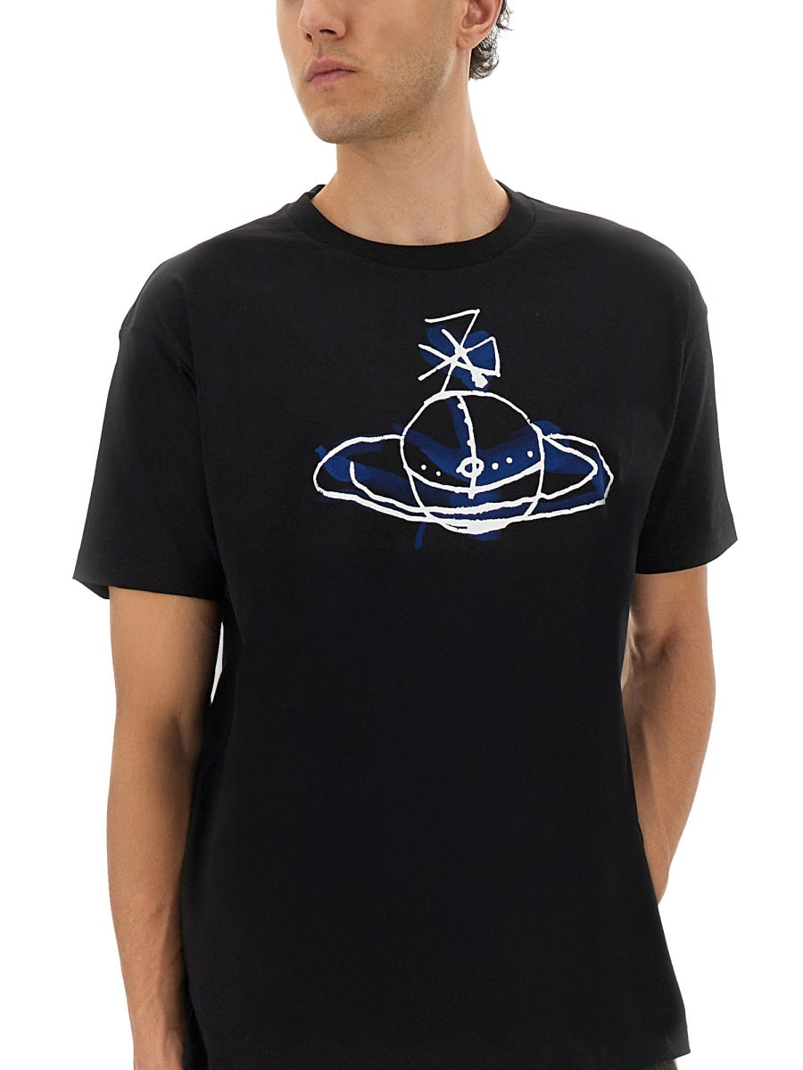 Vivienne Westwood Men Orb Print T-Shirt