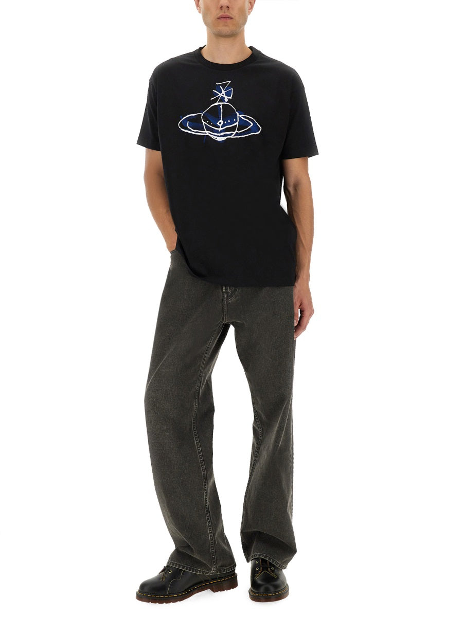 Vivienne Westwood Men Orb Print T-Shirt