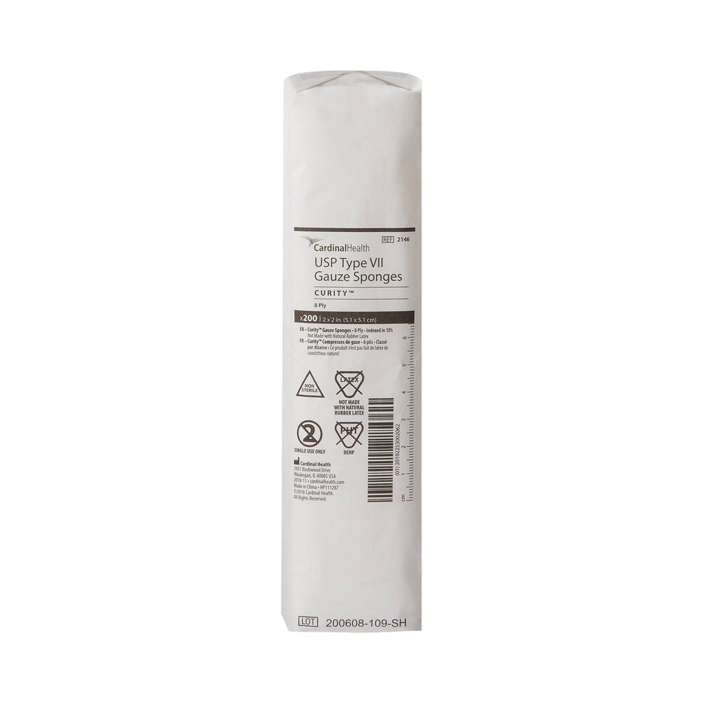 Curity™ USP Type VII Gauze Sponge, 2 x 2 Inch, 8-Ply 2146-