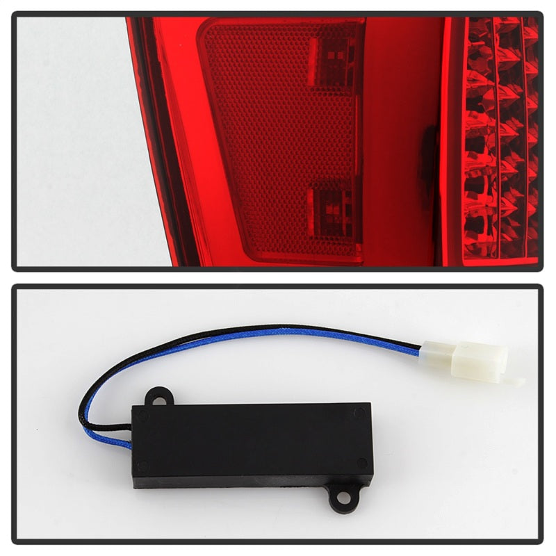 SPYDER xTune 16-18 Toyota Tacoma Light Bar LED Tail Lights - Chrome (ALT-JH-TTA16-LBLED-C) 9041709