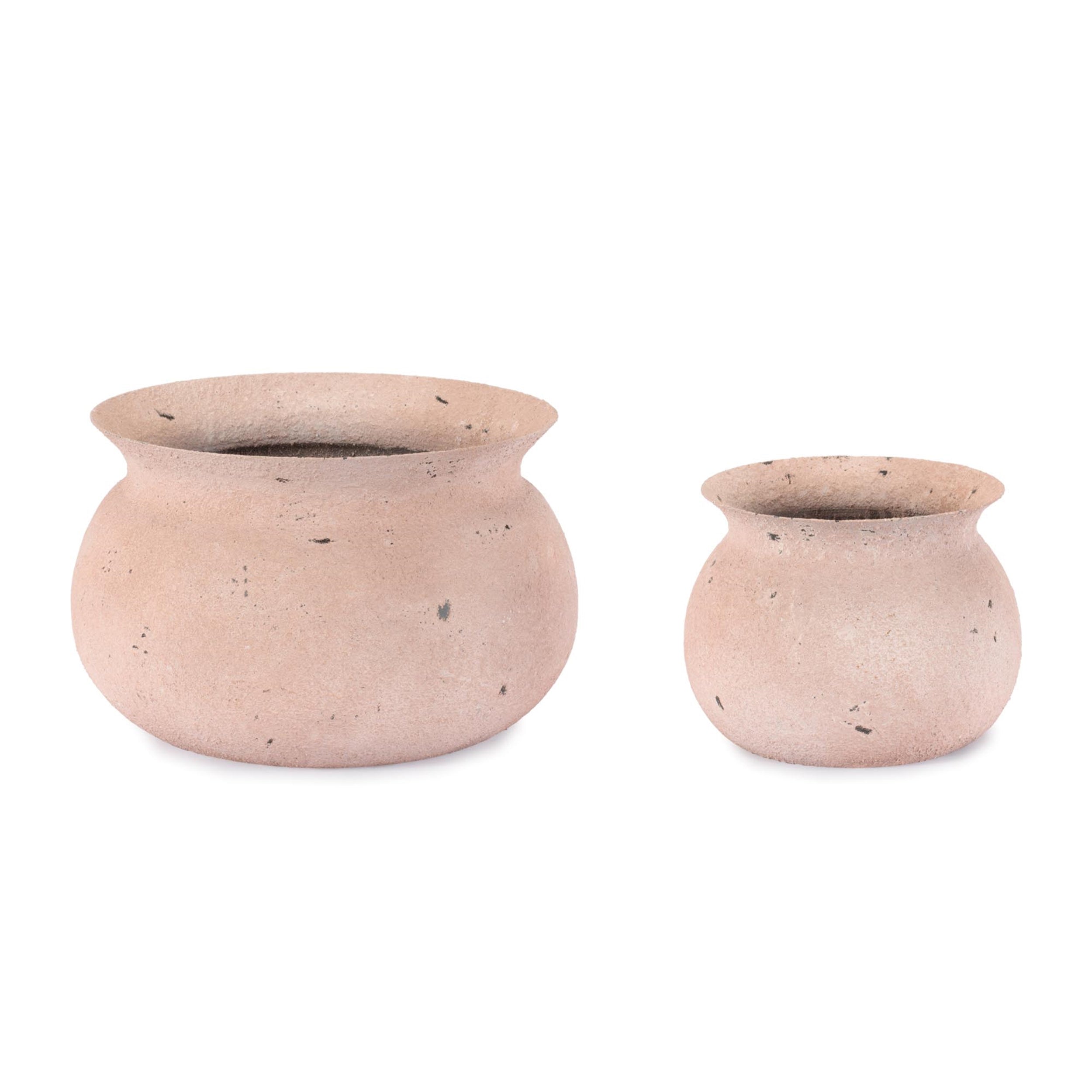 Distressed Rustic Iron Pot (Set of 2)
