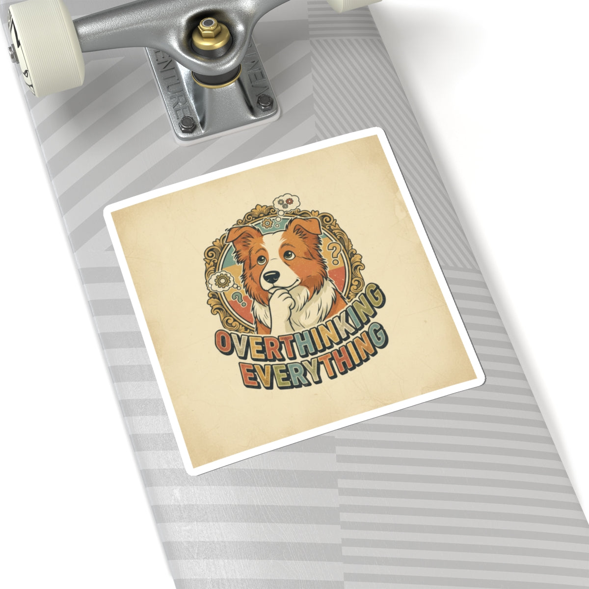 Overthinking Overrated — Funny Dog Sticker Pack